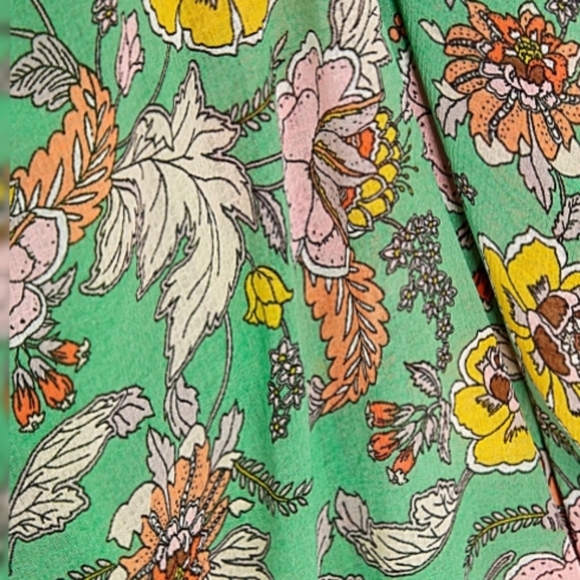 Free People Boho Maxi Dress Floral Green XS or XL - Picture 3 of 8